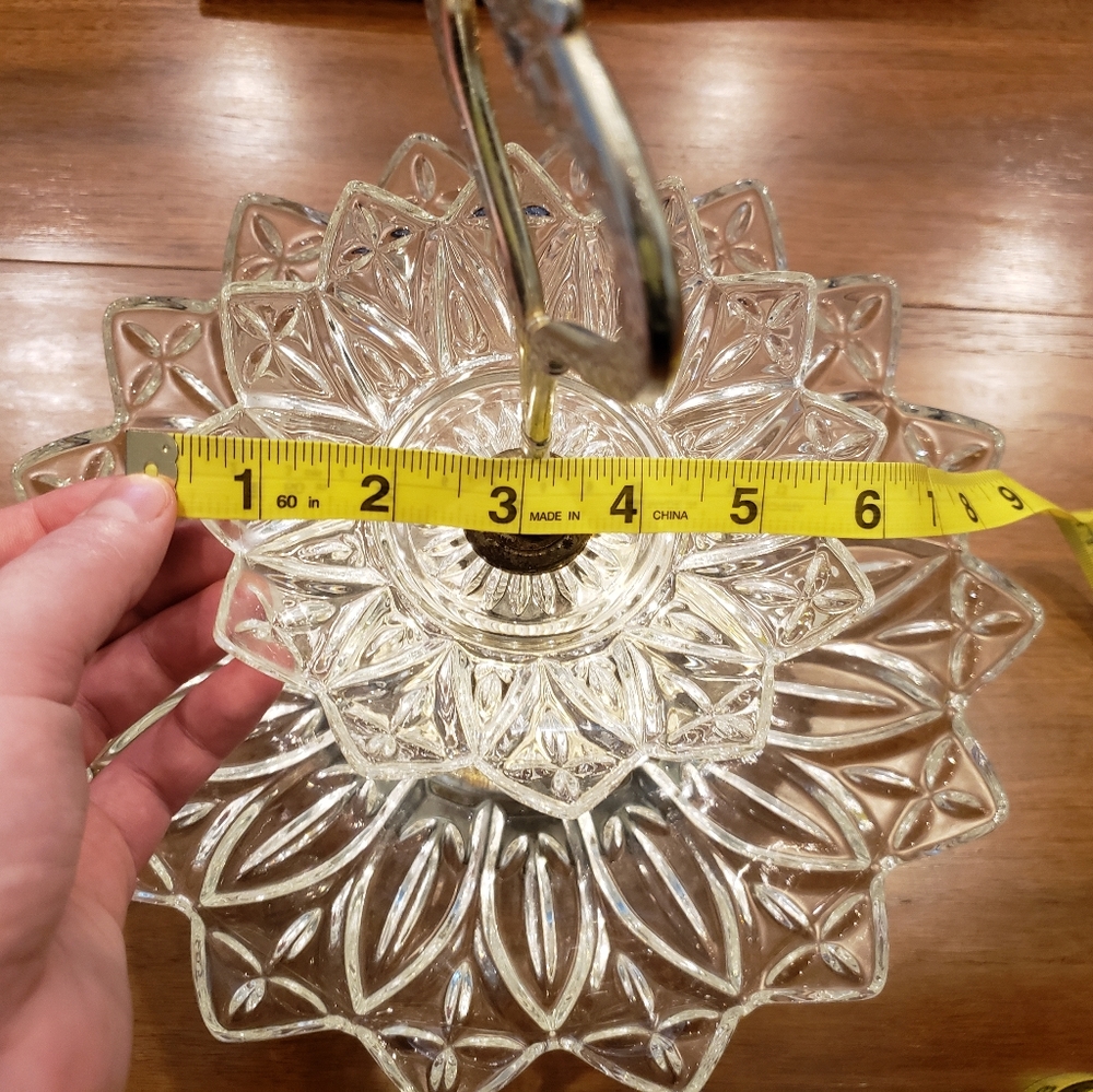 2 Tiered Glass Tray Vintage - Picture 14 of 16